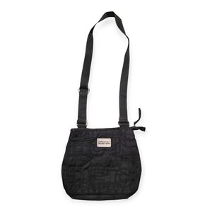 Kenneth Cole Quilted Logo Crossbody Adjustable Shoulder Bag‎ in Black Nylon